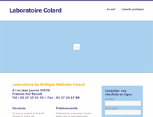 Tablet Screenshot of laboratoire-colard.com